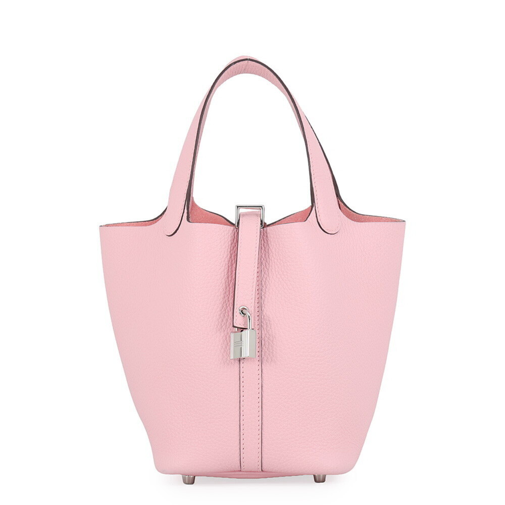 Hermes Picotin Lock PM Handbag, Rose Sakura, Taurillon Clemence Leather, K St...